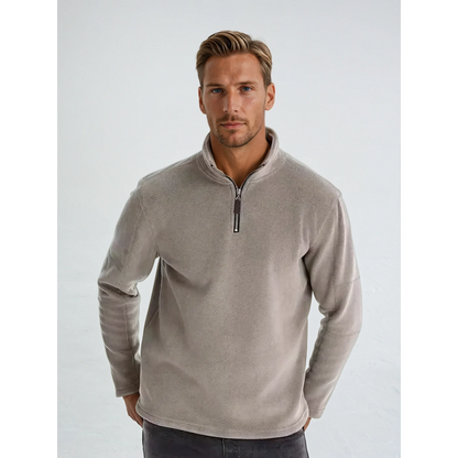 Joshua | Fleece-Pullover med Kvart Lynlås