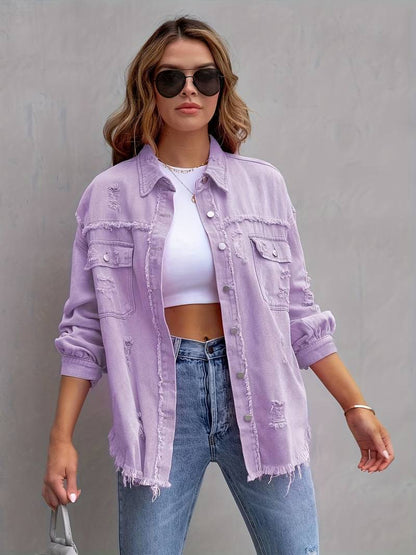 Olivia Ripped Denim Jacket