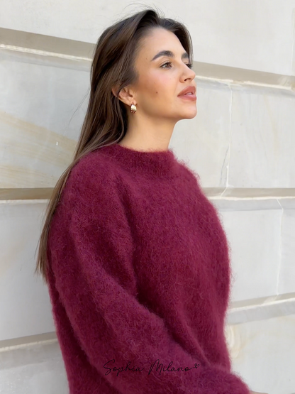 Sophia | Mohair Rundhalset Sweater