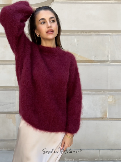 Sophia | Mohair Rundhalset Sweater