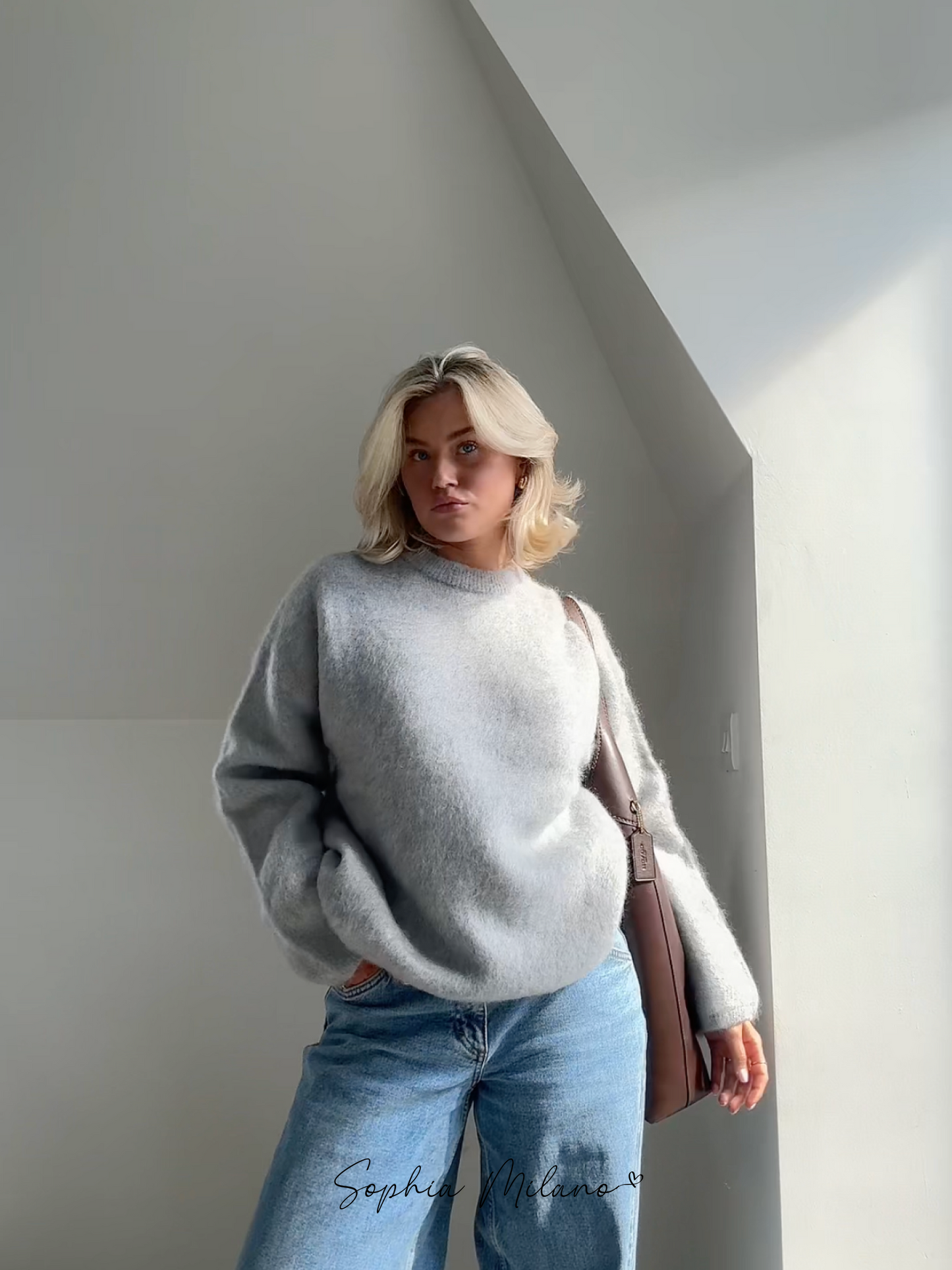 Sophia | Mohair Rundhalset Sweater