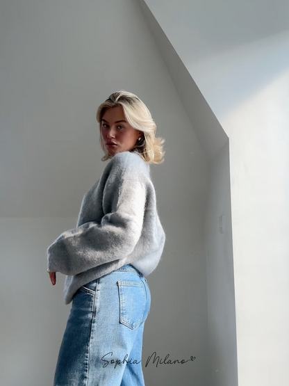 Sophia | Mohair Rundhalset Sweater