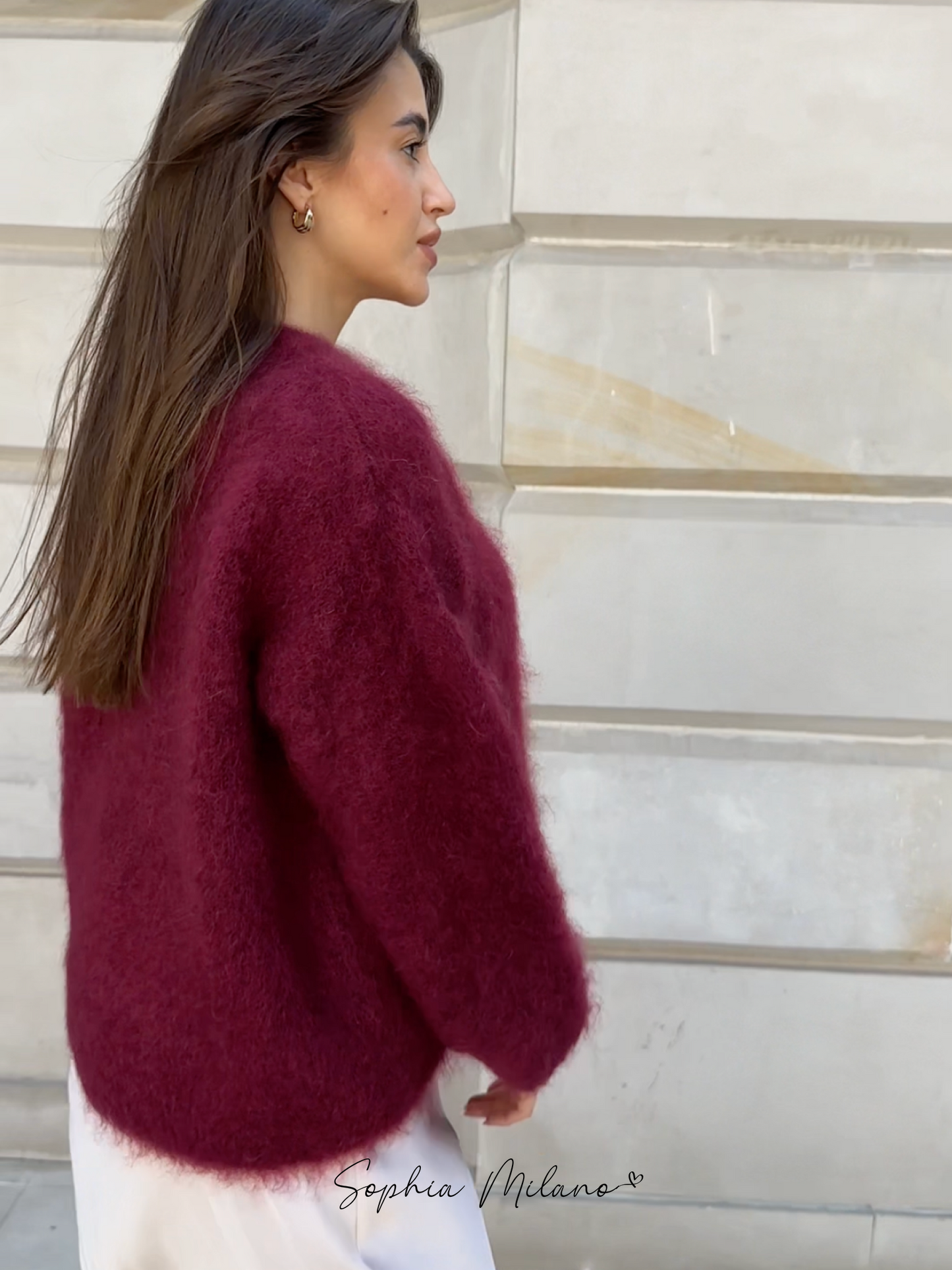 Sophia | Mohair Rundhalset Sweater