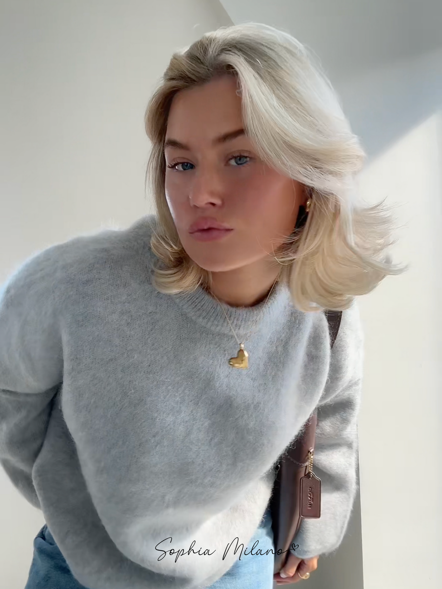 Sophia | Mohair Rundhalset Sweater